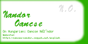 nandor oancse business card